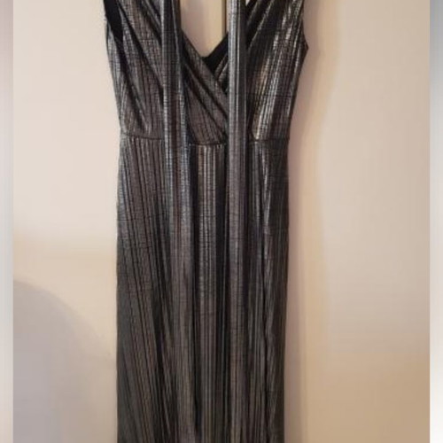 Metallic dress with rhinestones used, size S, black