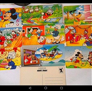 Χαρτάκια Κάρτες Ντισνευ Family Nestle 1994 ( 0.19.5 x 0.10) 9τμχ..αριστες