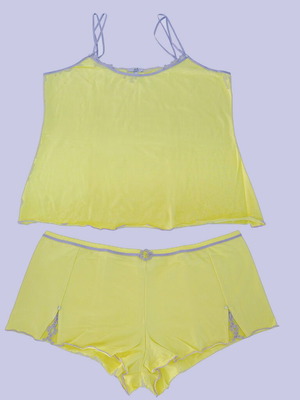 Luna babydoll σετ κίτρινο καινούργιο Large & XLarge