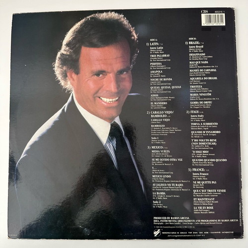 Julio Iglesias Raices vinyl like new, Latin