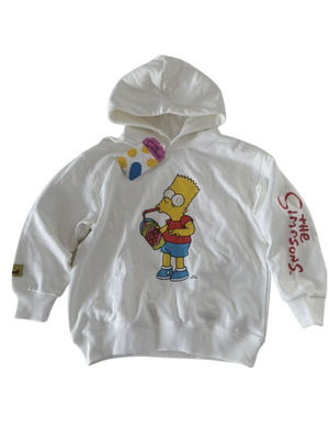 The Simpsons Bart Simpson φούτερ καινούργιο, μέγεθος 8-9 ετών 134 εκ, άσπρο