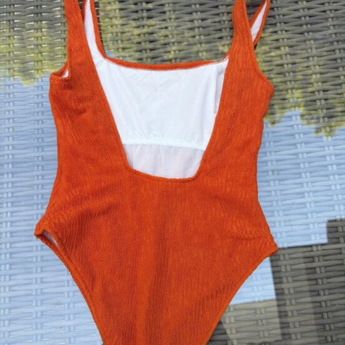 Zebras & Libras one-piece swimsuit new, size medium, orange