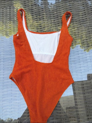 Zebras & Libras one-piece swimsuit new, size medium, orange