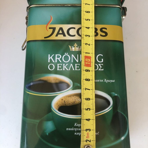 Collectible metal tins used, set of three, coffee and liqueur