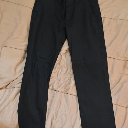 zara black dress pants Zara Women's High Rise Button Accent Center Seam Stretch Dress Pants main image 0