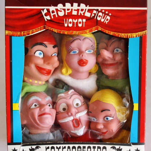 Set of 6 Kasperl Figur puppet theater figures vintage 70's new