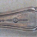  Πιρούνες ζεύγος, επάργυρες, αυστριακές "KRUPP - BERNDORF", περίπου 100 ετών.
