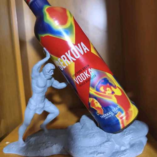 3D Printed Decorative Bottle Holder Base Atlas used