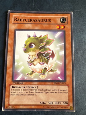 Babycerasaurus Yu-Gi-Oh! card used SDO9