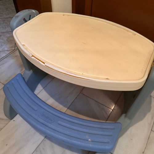 Little Tikes activity table used, blue/beige