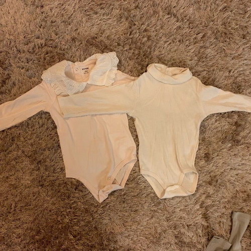 Kiabi bodysuits used, 18 months, thin with collar and thick cotton turtleneck
