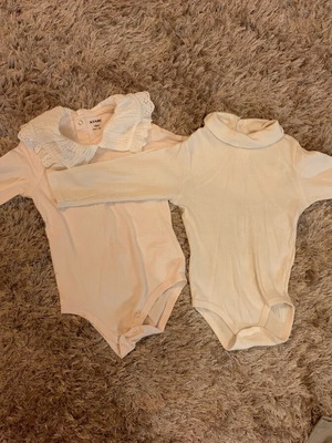 Kiabi bodysuits used, 18 months, thin with collar and thick cotton turtleneck