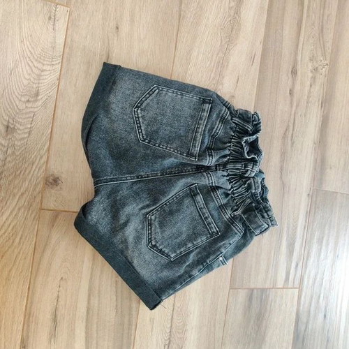 Women's denim shorts high waist gray washed style like new