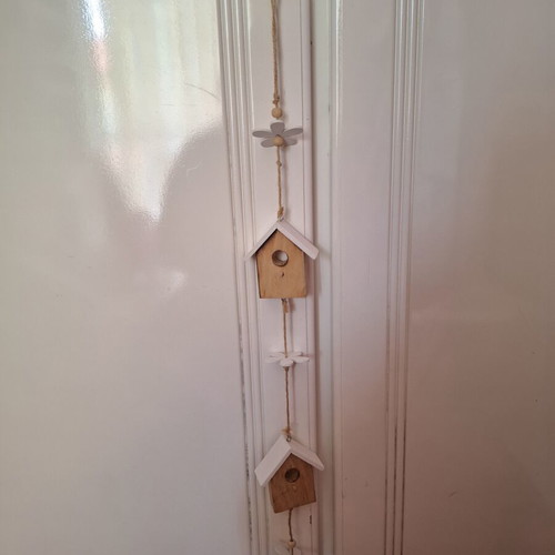 Decorative hanging wooden wall houses