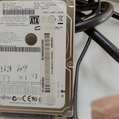 SATA 2.5 Hard Drive 160 GB used