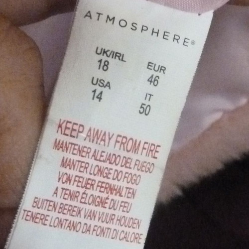 Atmosphere pink synthetic fur coat, XXL (18/46)