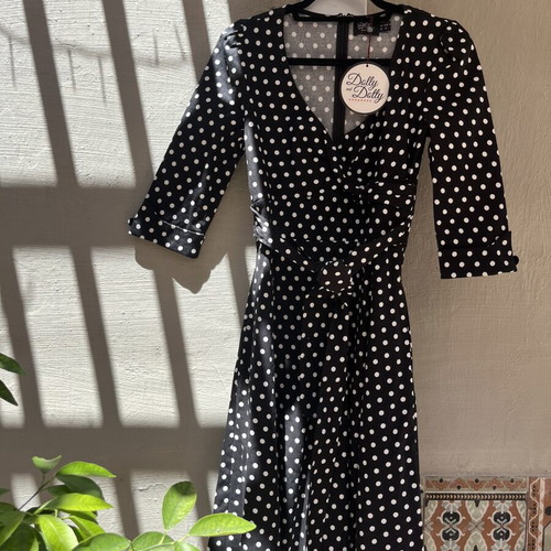 Dolly & Dotty 50s Vintage Dress Set new, black and turquoise