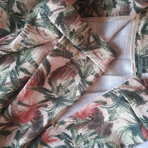 Kontatto skirt L new summer floral green salmon shades