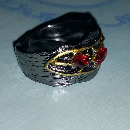 Bronze ring new with semi-precious stones size 9