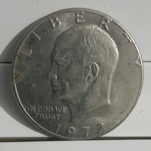 Eisenhower Dollar 1972 USA coin used, silver