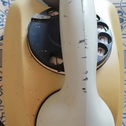Siemens Antique Corded Phone Used, 1960s Beige