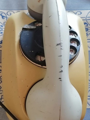 Siemens Antique Corded Phone Used, 1960s Beige