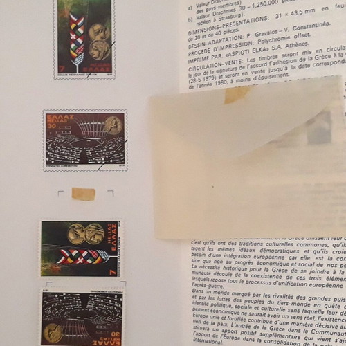 Επίσημο φυλλάδιο σειράς Ευρωπαϊκό Κοινοβούλιο 1979, 2 γραμματόσημα καινούργια
