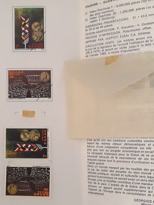 Επίσημο φυλλάδιο σειράς Ευρωπαϊκό Κοινοβούλιο 1979, 2 γραμματόσημα καινούργια