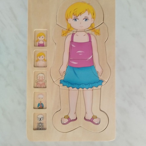 Wooden puzzle human body multi layer like new
