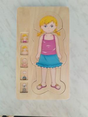 Wooden puzzle human body multi layer like new