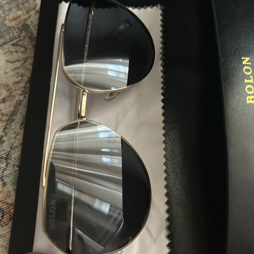 Bolon men's sunglasses like new with gold metal frame