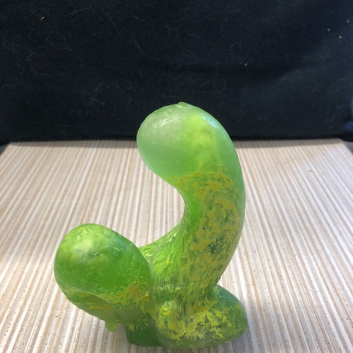 Solid artistic glass sculpture
