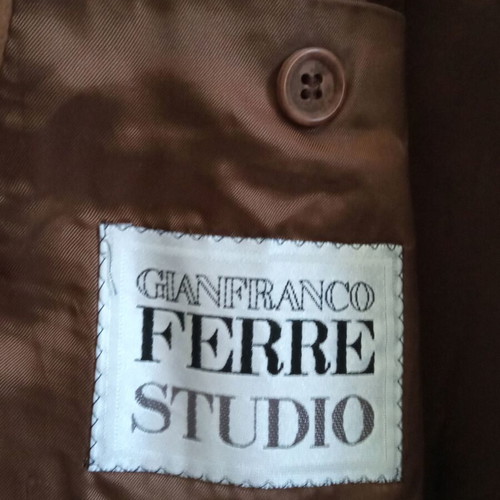 Gianfranco FERRE Studio brown men's wool blazer used, size 56