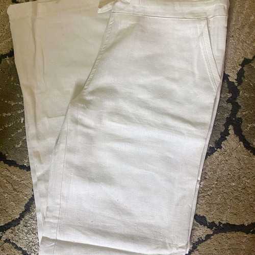 Tom Franks white linen-viscose pants size 10 UK