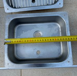 Επίπεδος νεροχύτης inox επαγγελματικός, διάσταση 25,5 x 21,50, καινούργιος