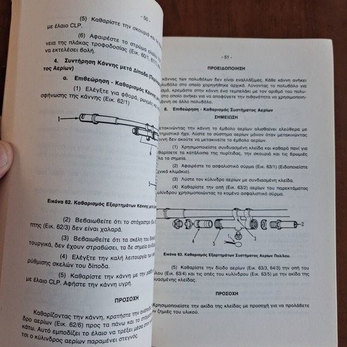 Technical Manual for Machine Guns 7.62 mm M60 - M60D like new