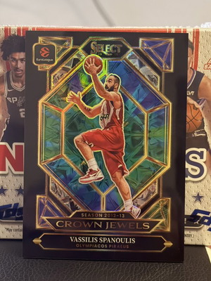 2025-26 Panini Select EuroLeague Vassilis Spanoulis Crown Jewels κάρτα SSP