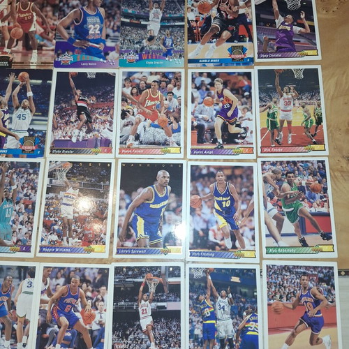 NBA cards 1992-93 Upper Deck and Topps set, 40 cards plus 1 duplicate