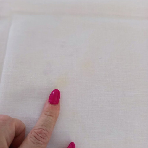 Handmade white tablecloth with crocheted lace, used, 209 x 164 cm
