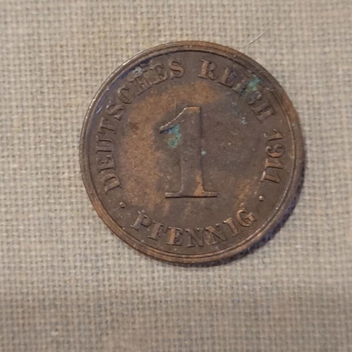 Germany 1 pfennig 1911j used
