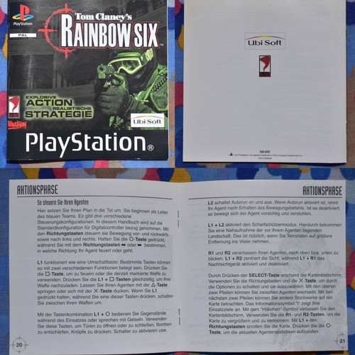 Rainbow Six PlayStation (PS1) like new, tactical shooter, German language