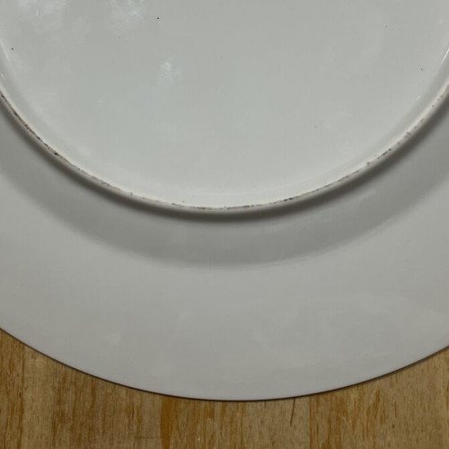 Chinese porcelain decorative plate with Magu traditional writing