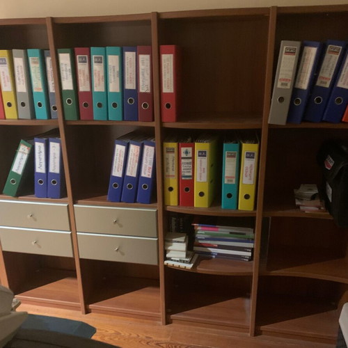 Neoset Bookcase 1.93m x 1.60m like new with drawers