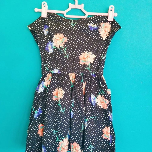 Joules girls dress blue floral 3 years like new, cotton