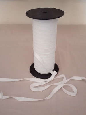 Fakarola cotton ribbon white 1 centimeter new