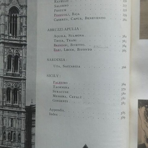 Wonders of Italy rare book used, leather-bound 1928 edition