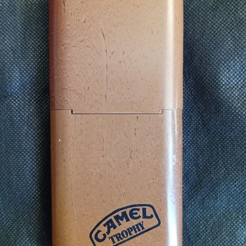 Camel Trophy pen set used vintage with wood-like case
