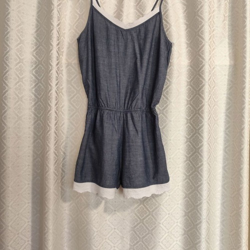 Esmara one-piece like new, 100% cotton, white and blue