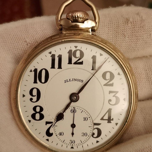 Illinois Bunn Special 60 Hour Pocket Watch used, collectible railroad