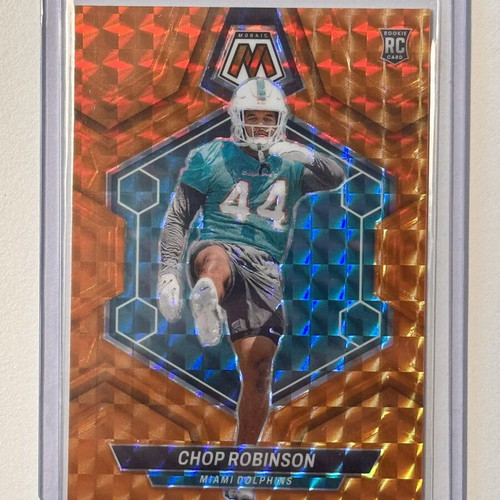 2024 Panini Mosaic Rookies Orange Mosaic Chop Robinson Miami Dolphins